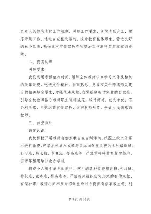 有偿补课办班的自查报告.docx