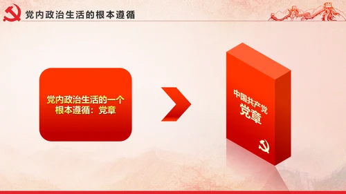 党内政治生活的若干准则党政大气党课PPT