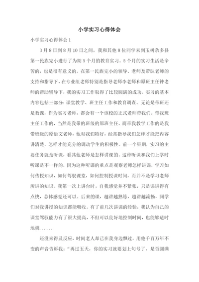 小学实习心得体会.docx