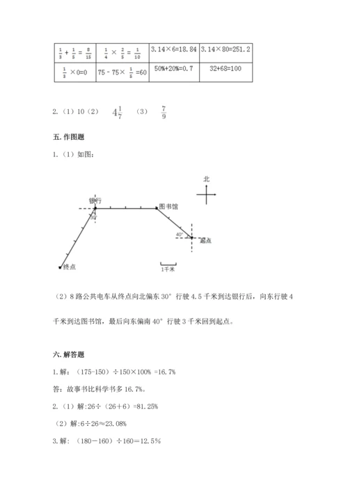 人教版六年级上册数学期末测试卷带答案（综合卷）.docx