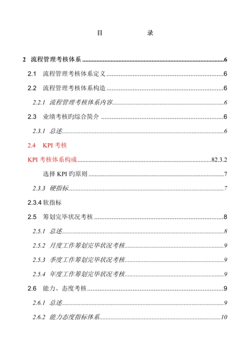 公司标准流程管理考核标准手册.docx