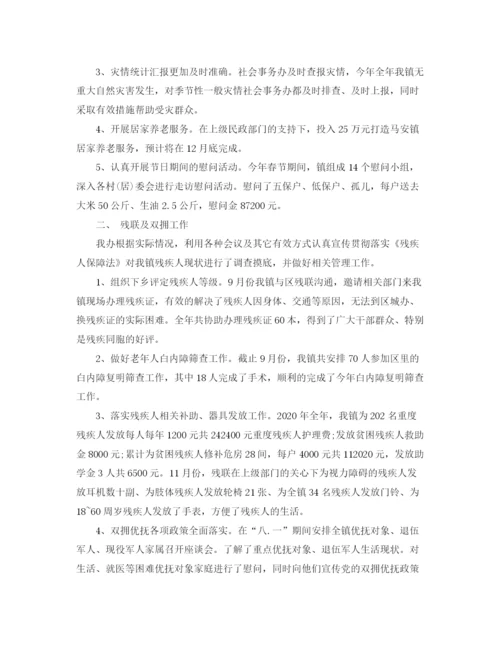 精编之乡镇社会事务办年终工作总结范文.docx