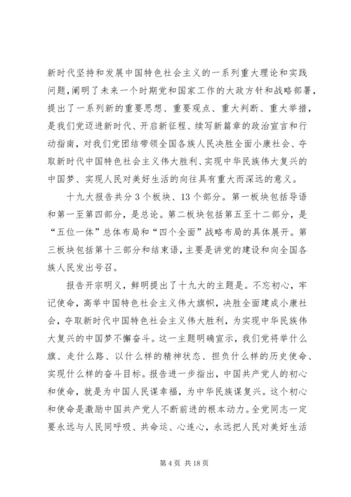 党的十九大精神学习传达提纲.docx