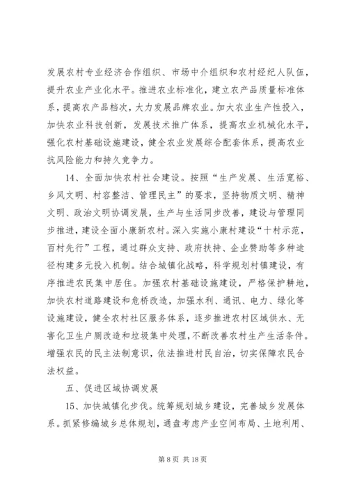 市委关于制定国民经济和社会发展第十一个五年规划的建议 (2).docx