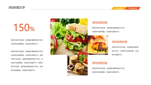 西式美食肯德基麦当劳汉堡包ppt模板