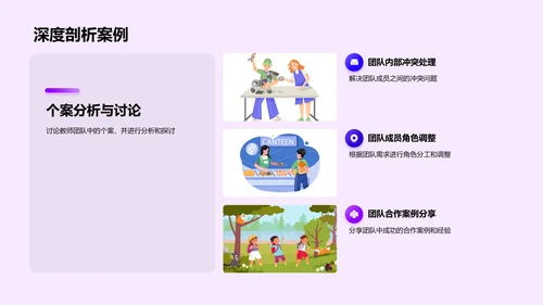 教师团队协作总结PPT模板