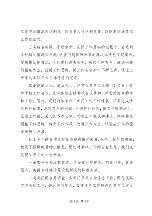 乡镇某年度目标任务自查总结.docx