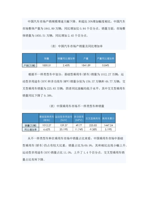 汽车市场研究年度报告模板.docx