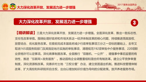 彩墨党政大气聚焦两会精神学习教育PPT