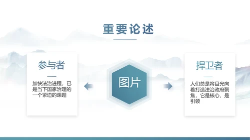 蓝色中国风法治宣传进校园动态PPT模板