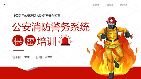 公安消防警务系统保密培训保密教育课程PPT