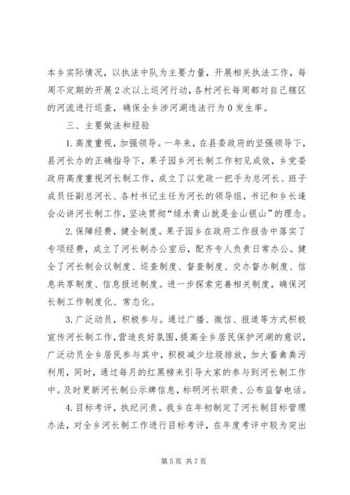 乡镇某年度河长制自评工作总结.docx