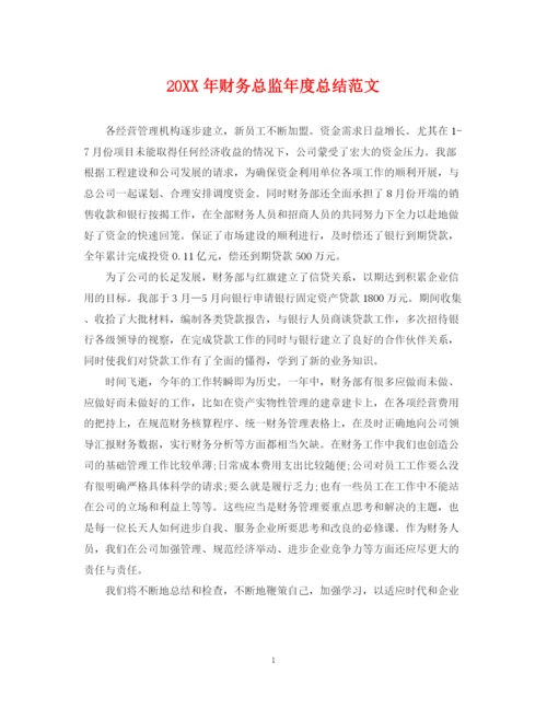 精编之财务总监年度总结范文.docx