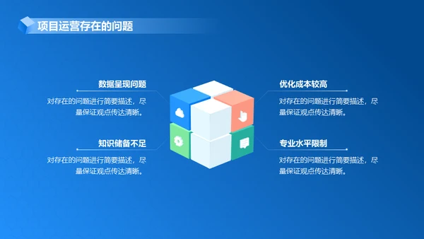 产品项目月度汇报蓝色商务通用PPT模板