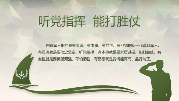 迷彩风格青春梦强军梦部队教育演讲动态PPT