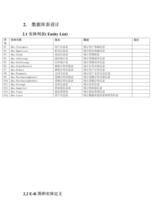 C实训设计文档进销存标准管理系统.docx