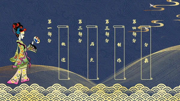 中国传统文化民俗皮影戏通用PPT模板