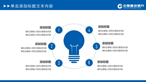 中国建设银行建行总结汇报PPT模板