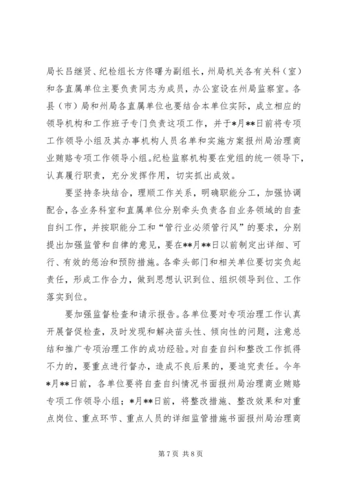 自治州质监局治理商业贿赂专项工作实施方案 (4).docx