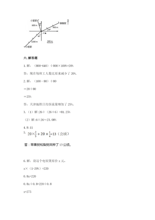 小学数学六年级上册期末卷附参考答案（典型题）.docx