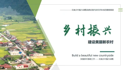 乡村振兴建设美丽新农村通用PPT模板