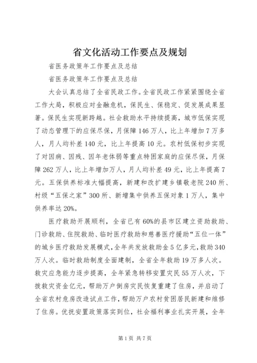 省文化活动工作要点及规划 (2).docx