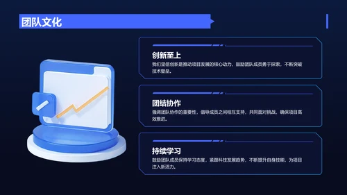 蓝色科技风科技风创新创业孵化项目展示PPT模板