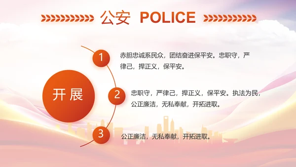 红色大气公安警察培训动态PPT