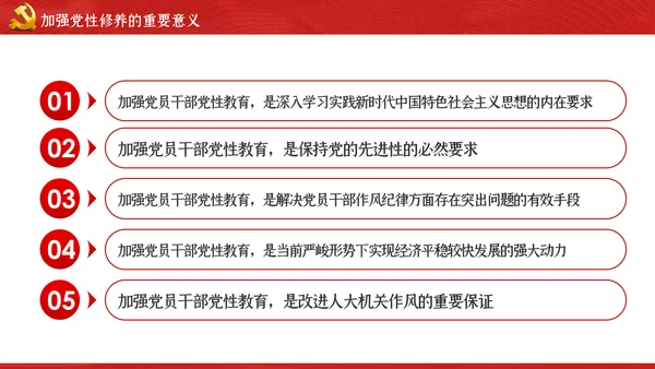 加强党性修养做新时代合格党员干部党课PPT模板