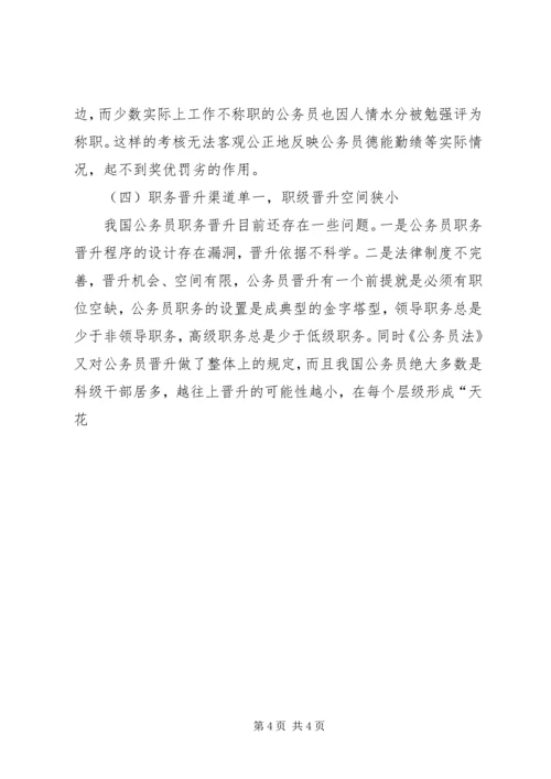 公务员激励机制缺失的现实状况和引发的思考 (3).docx