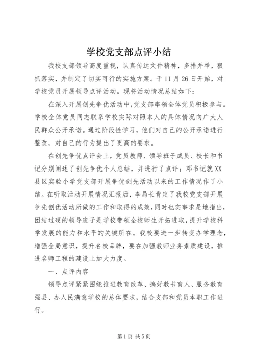 学校党支部点评小结.docx