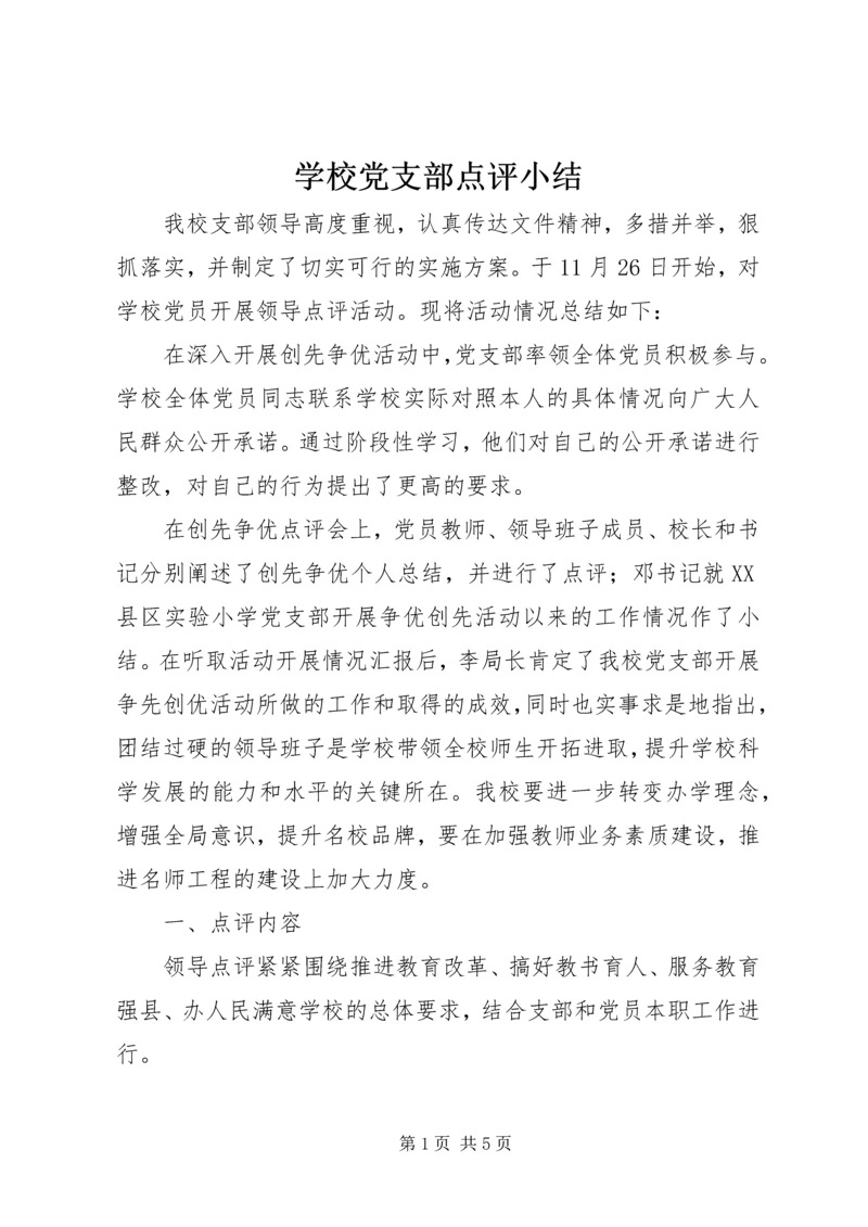 学校党支部点评小结.docx