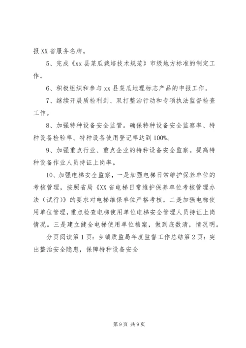 乡镇质监局年度监督工作总结.docx