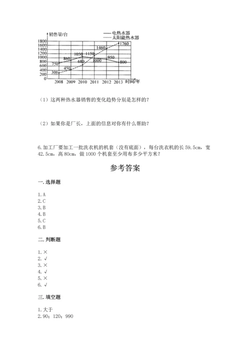 人教版五年级下册数学期末测试卷附下载答案.docx