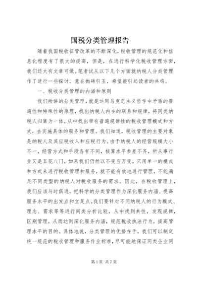 国税分类管理报告.docx