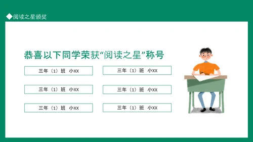 阅读小学读书分享会动态PPT模板