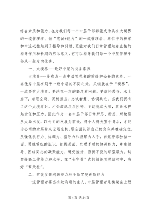 对如何做好一个中层干部的几点思考(精).docx