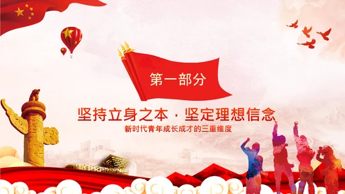 新时代青年庆祝青年团成立100周年大会PPT