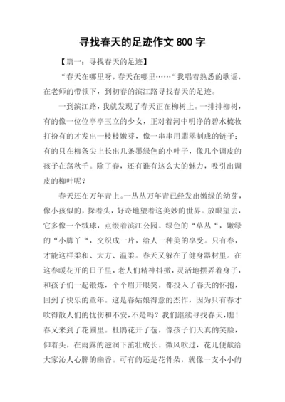 寻找春天的足迹作文800字.docx