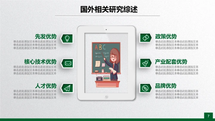 绿色清新毕业论文答辩PPT开题报告PPT