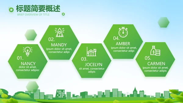 绿色医疗社区防疫工作汇报PPT动态模板