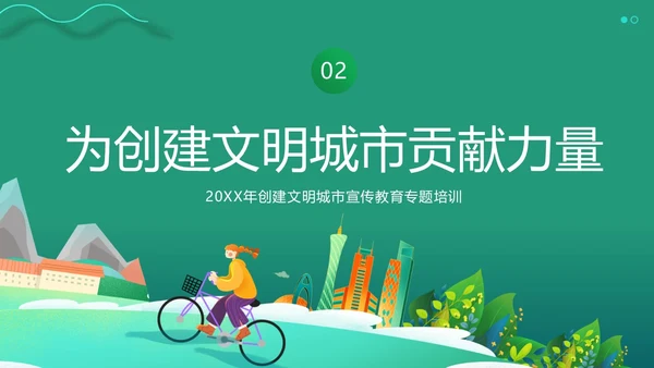 创建全国文明城市宣传PPT课件