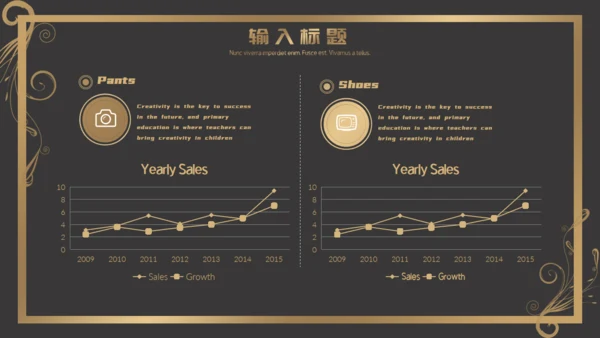 欧式花纹商务年终报告通用PPT模板