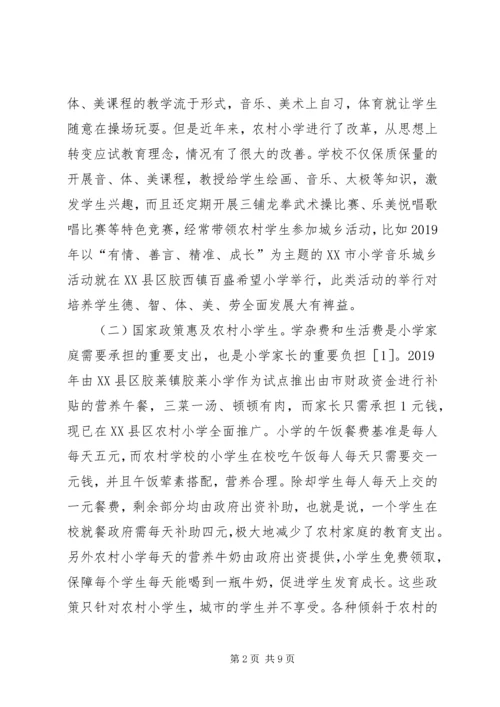 农村小学教育成就和建议.docx