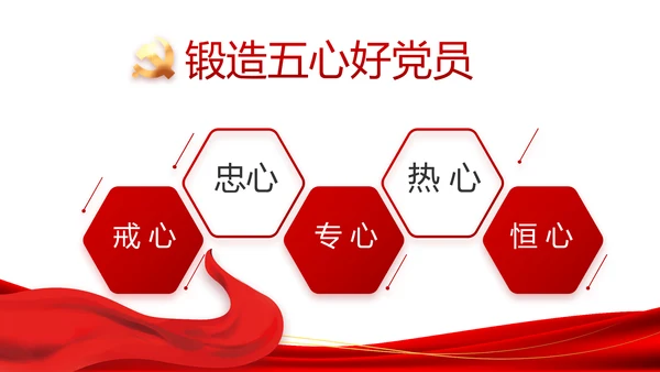 红色简约大气党建党支部工作总结PPT