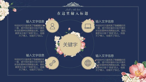 文艺韩范唯美花卉女性工作汇报通用PPT模板