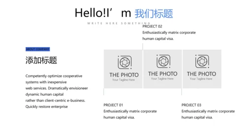 蓝色公司产品介绍宣传通用PPT动态模板