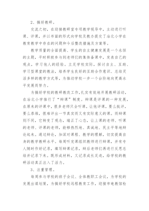 交流教师年度工作总结.docx