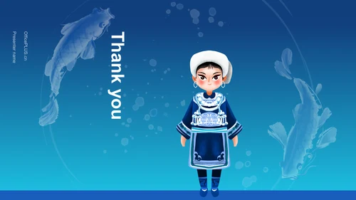 蓝色插画风水族介绍PPT主题
