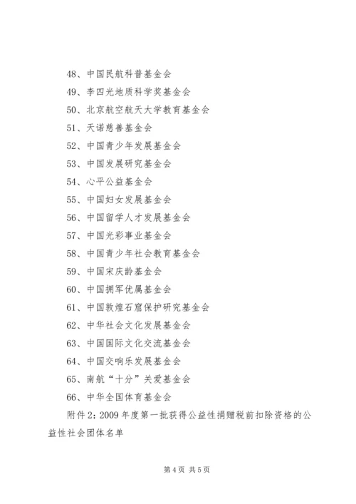 全国性社会团体公益性捐赠税前扣除资格初审暂行办法 (3).docx